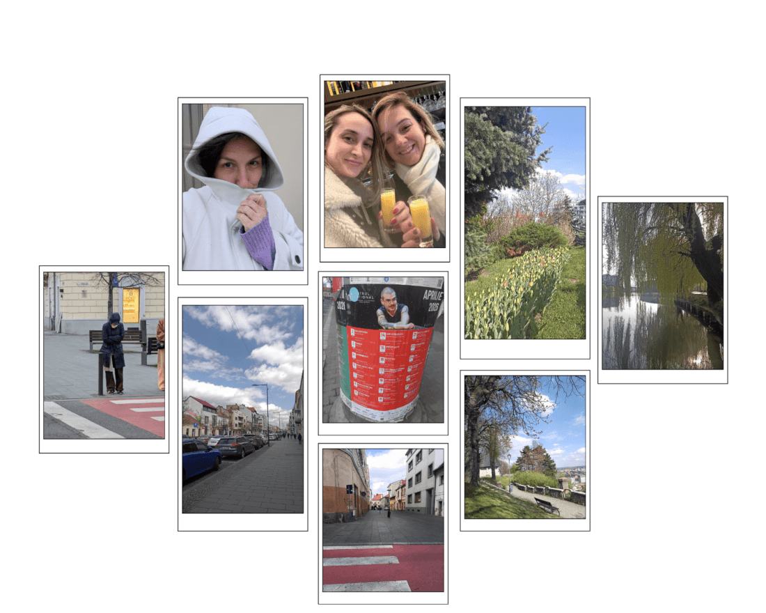 Collage featuring springtime scenes from Cluj-Napoca.